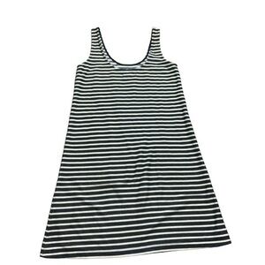 Madewell Black Effortless Striped Tank Dress